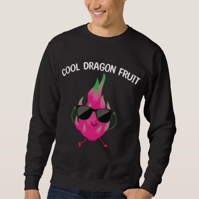 Coole Drachenfrucht mit Sonnenbrille Bekleidung tr Sweatshirt (Vorderseite)
