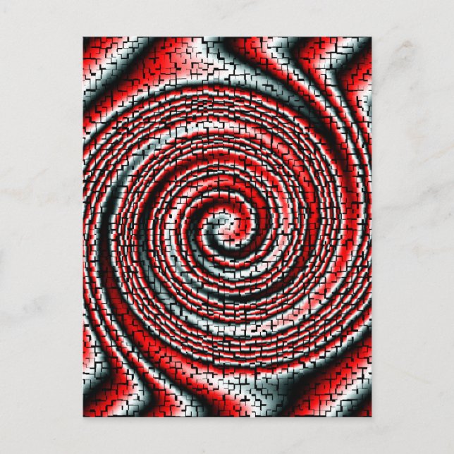 Coole dreidimensionale Würfel phantastischer Swirb Postkarte (Vorderseite)