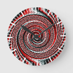 Coole dreidimensionale Würfel phantastischer Swirb Runde Wanduhr