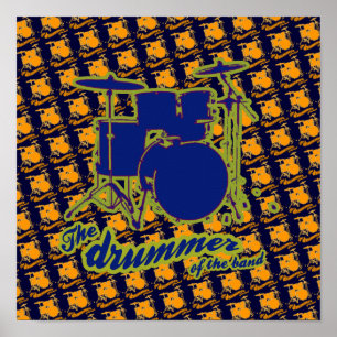 coole Drum-Dekoration Poster