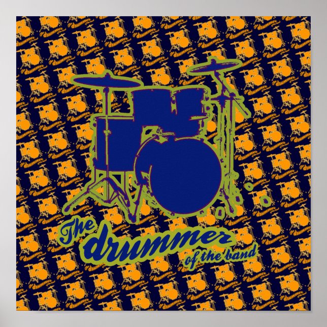 coole Drum-Dekoration Poster (Vorne)
