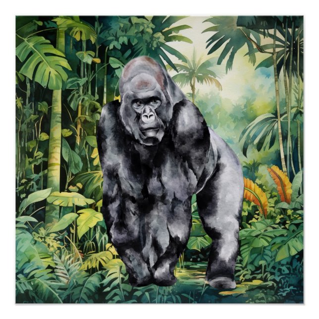 Coole Dschungel-Gorilla-Liebhaber  Poster (Vorderseite)