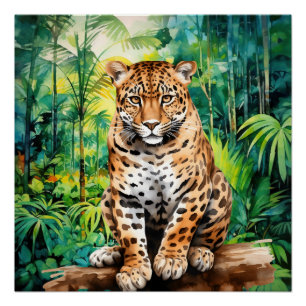 Coole Dschungelleopardenliebhaber Poster
