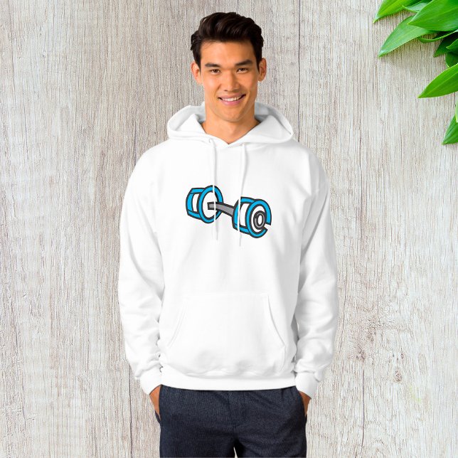Coole Dumbell Fitness Blau und Grau Gym Graphic Hoodie (Von Creator hochgeladen)