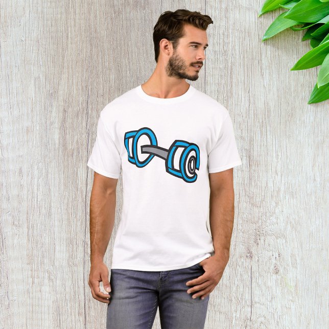 Coole Dumbell Fitness Blau und Grau Gym Graphic T-Shirt (Von Creator hochgeladen)
