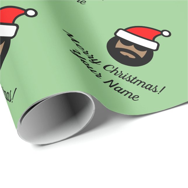 Coole dunkelbraune Haut Weihnachtsfeiertag Geschenkpapier (Rolleneckpunkt)