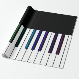Coole dunkle psychedelische Klavier-Schlüssel Geschenkpapier