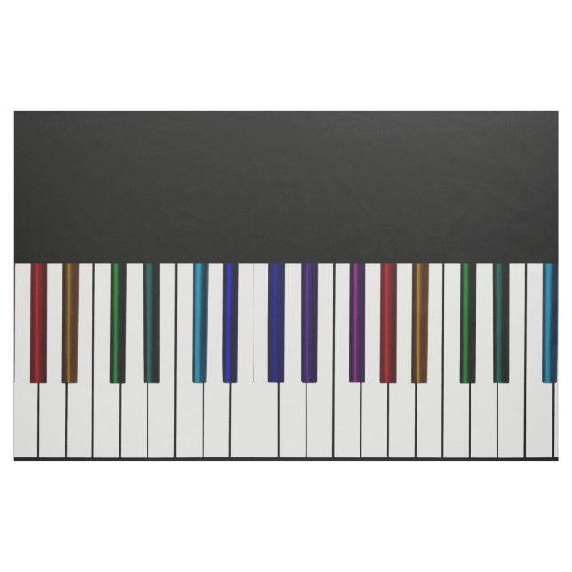 Coole dunkle psychedelische Klavier-Schlüssel Stoff (Fat Quarter (45,7 x 55,9 cm))
