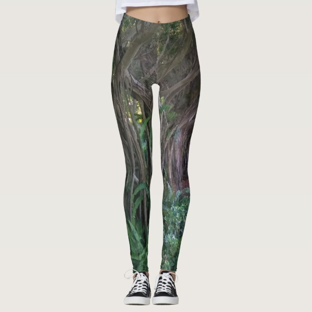 Coole dunkle Waldhose Leggings (Vorderseite)