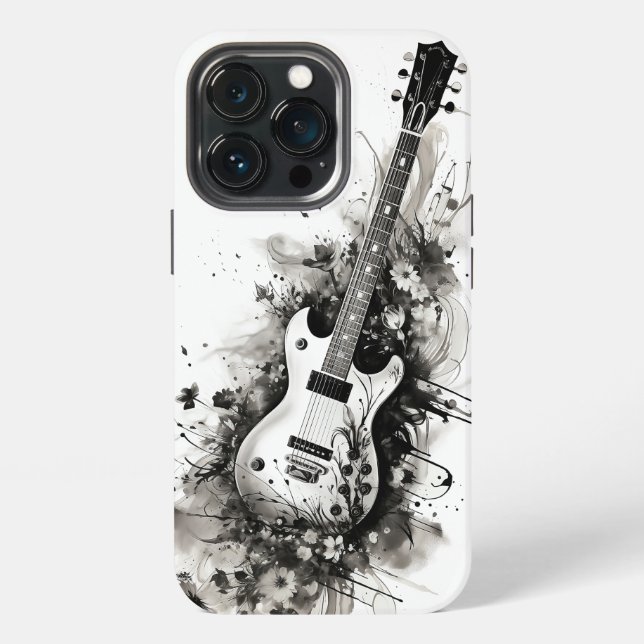 🎸 📱 Coole E-Gitarre iPhone Case 📱 🎸 Hülle (Hinten)