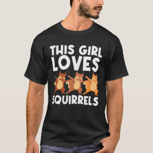 Coole Eichhörnchenkunst Mädchen Chipmunk Prärie F T-Shirt