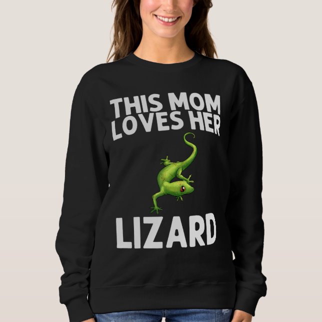 Coole Eidechse für Mama Mutter Gecko Grüne Reptili Sweatshirt (Vorderseite)
