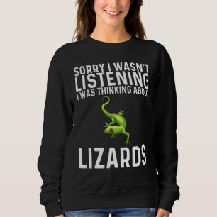 Coole Eidechse Für Männer Frauen Gecko Grünes Rept Sweatshirt
