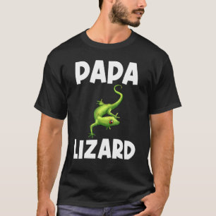 Coole Eidechse für Männer Vater Gecko Grüne Reptil T-Shirt