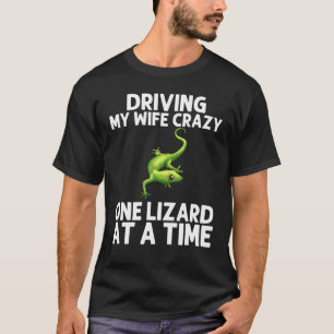Coole Eidechse für Männer Vater Gecko Grüne Reptil T-Shirt