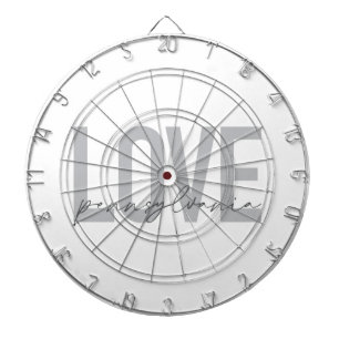 Coole, einfache, moderne Design Liebe Pennsylvania Dartscheibe