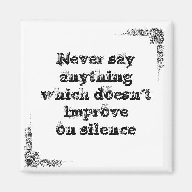 Coole, einfache Weisheitsphilosophie tao Satz Magnet (Vorne)