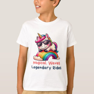 Coole Einhorn-Regenbogen-Sonnenbrillen T-Shirt