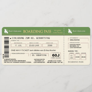 coole Einladungskarte zum 60. Geburtstag Einladung