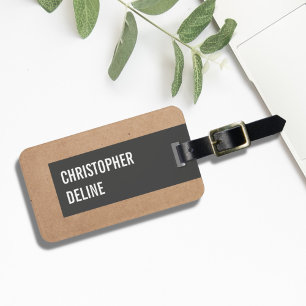 Coole Einmalige Pappe Grau Streifen Gepäckanhänger