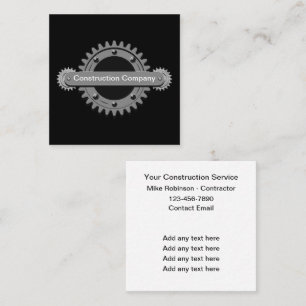 Coole einzigartige Bau-Service Visitenkarten Quadratische Visitenkarte