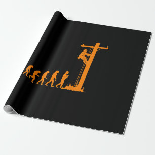 Coole einzigartige Evolution von Lineman Electrici Geschenkpapier