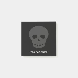 Coole einzigartige Goth Skull Grau Schwarz Post-it Klebezettel