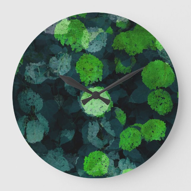 Coole, einzigartige Kunst des Blumenmusters / Blum Große Wanduhr (Vorderseite)