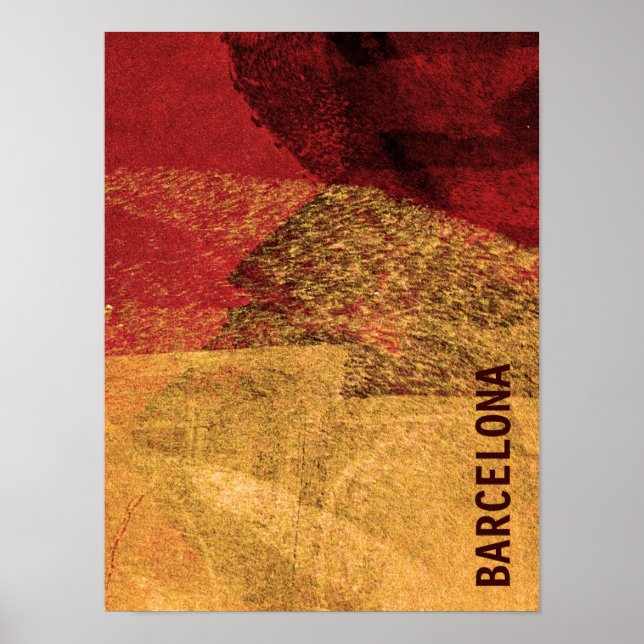 Coole, einzigartige moderne Barcelona Design Kunst Poster (Vorne)