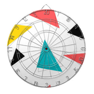 Coole, einzigartige, trendige, bunte, urbane Dreie Dartscheibe