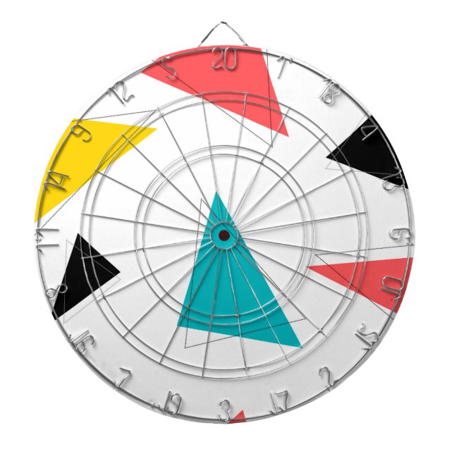 Coole, einzigartige, trendige, bunte, urbane Dreie Dartscheibe (vorne)