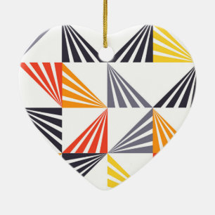 Coole, einzigartige, trendige, urbane, bunte Dreie Keramik Ornament