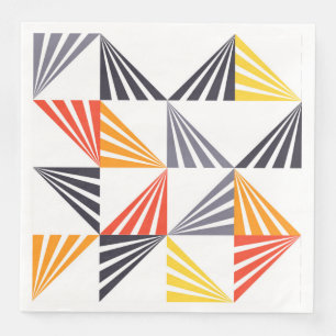 Coole, einzigartige, trendige, urbane, bunte Dreie Serviette