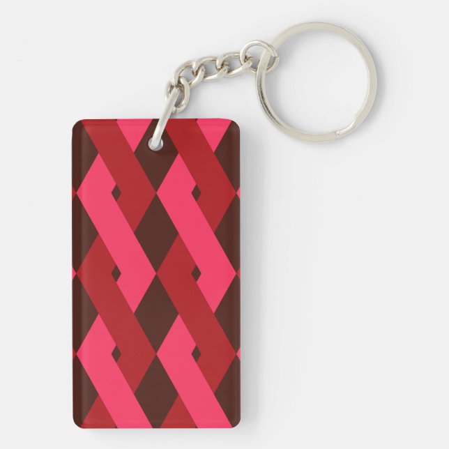 Coole, einzigartige, trendige, urbane geometrische schlüsselanhänger (Rückseite)