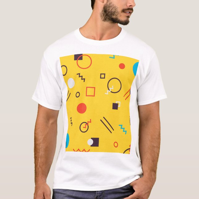 Coole, einzigartige, trendige, urbane geometrische T-Shirt (Vorderseite)
