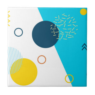 Coole, einzigartige, trendige, urbane Memphis-Illu Fliese