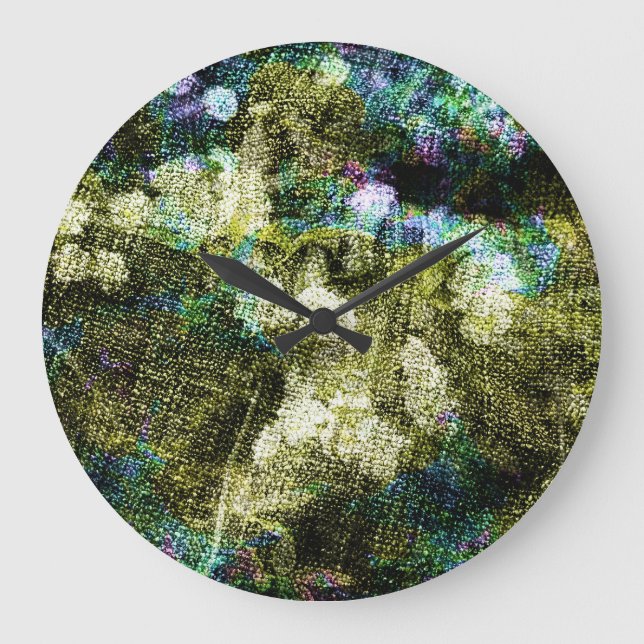 Coole, einzigartige, trendy digitale Kunst des Große Wanduhr (Vorderseite)
