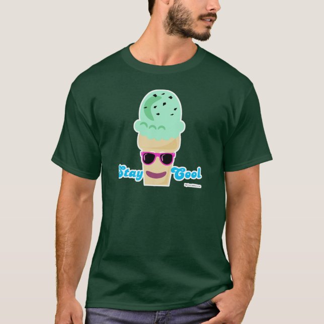 Coole Eiscreme bleibe T-Shirt (Vorderseite)