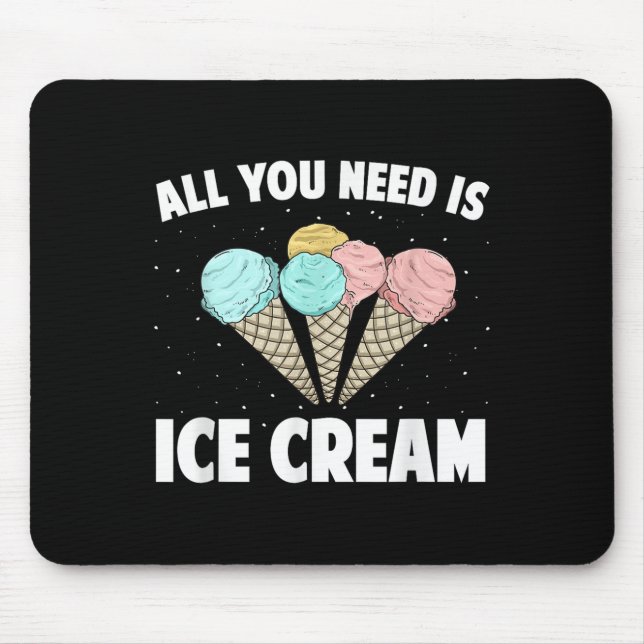 Coole Eiscreme-Kostüme für Männer Frauen Kinder Er Mousepad (Vorne)