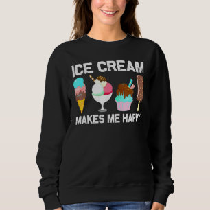 Coole Eiscreme Kunst für Männer Frauen Gelatine Kr Sweatshirt
