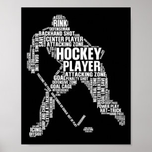 Coole Eishockey-Kunst für Männer Frauen Junge Mädc Poster