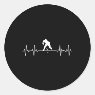 Coole Eishockeykunst für Herren - Frauenhockey-Spi Runder Aufkleber