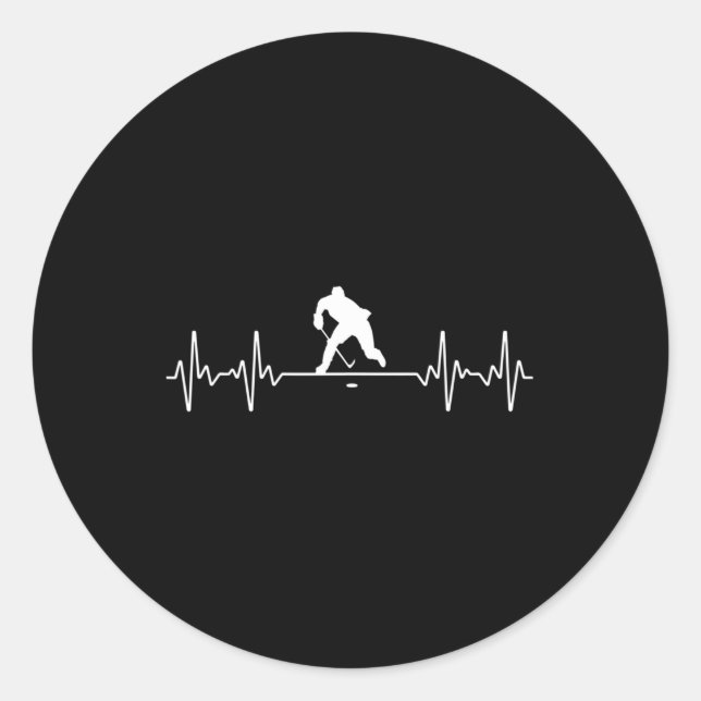 Coole Eishockeykunst für Herren - Frauenhockey-Spi Runder Aufkleber (Vorderseite)