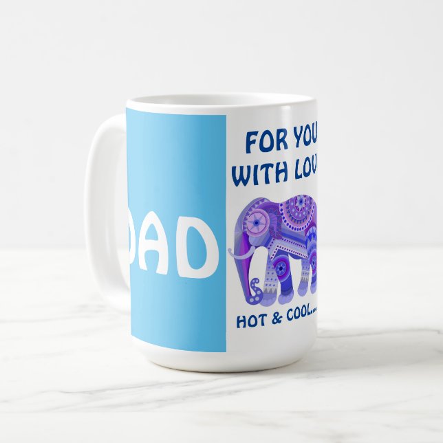 COOLE ELEFANG ZUM VATER - KAFFEE-TASSE KAFFEETASSE (Vorderseite Links)