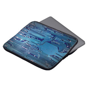Coole elegante blaue Computerplatine Laptopschutzhülle