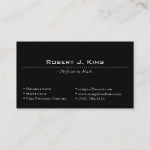 Coole, elegante, einfache schwarze Visitenkarten. Visitenkarte