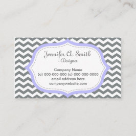 Coole, elegante, moderne, graue Zickzack Visitenka Visitenkarte