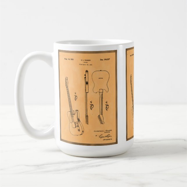 Coole elektrische Gitarre - Retro Art Kaffeetasse (Links)