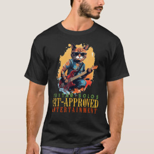 Coole elektrische Gitarrenkatze für Riffs und Rock T-Shirt