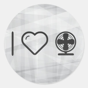 Coole elektrische Lüfter Runder Aufkleber